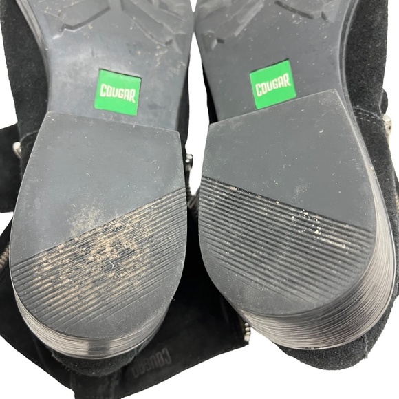 COUGAR Black Genuine Leather Suede Ankle Booties Boots Shoes WATERPROOF sz 9.5 - Picture 16 of 16